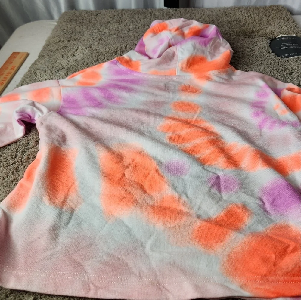 Converse M Girl's All Over Print Tie-Dye Boxy Hoodie (Big Kids) Size M